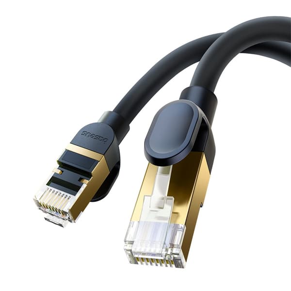 RJ45 Ethernet High Speed ​​​​Cat.8 40 Gbps LAN LAN-kabel 1m svart