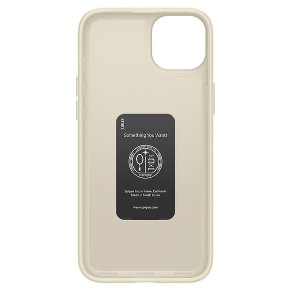 Beskyttelsesveske til iPhone 15 Plus Thin Fit, beige
