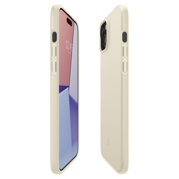 Beskyttelsesveske til iPhone 15 Plus Thin Fit, beige