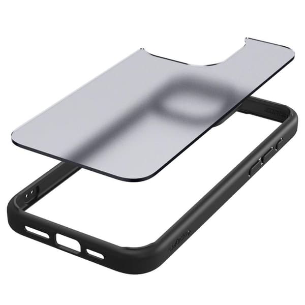 Ultra Hybrid cover til iPhone 15 Pro, gennemsigtig og sort