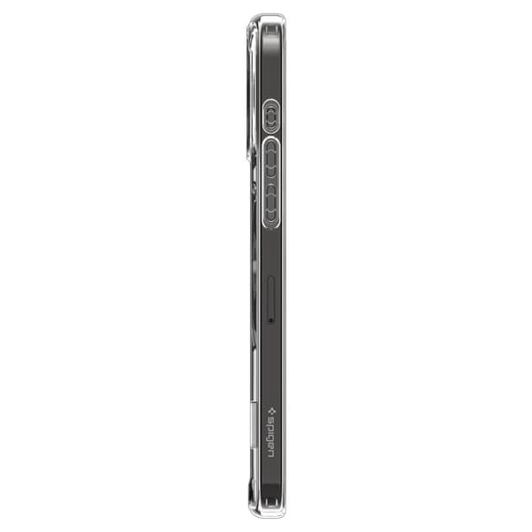 Ultra Hybrid S MagSafe kotelo jalustalla iPhone 15 Prolle, läpinäkyvä