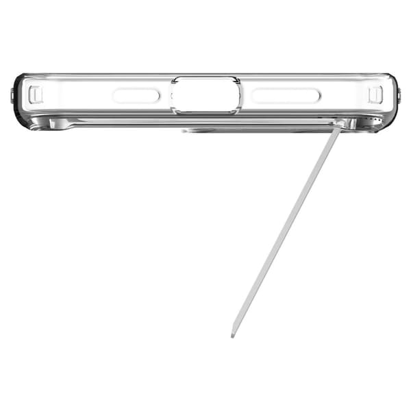 Ultra Hybrid S MagSafe kotelo jalustalla iPhone 15 Prolle, läpinäkyvä