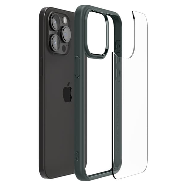 Ultra Hybrid -kuori iPhone 15 Pro Maxille, tummanvihreä