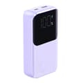 Miniatyrbilde 1 av 4: Powerbank 30W 10000mAh med innebygd iPhone Lightning og USB-C-kabler lilla