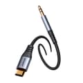 Miniatyrbild 3 av 5: Stereoljudkabel för telefon AUX 3,5 mm minijack - USB-C 1,2 m svart