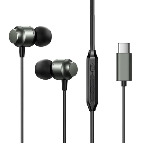 USB-C-hodetelefoner JR-EC06 grå in-ear-hodetelefoner