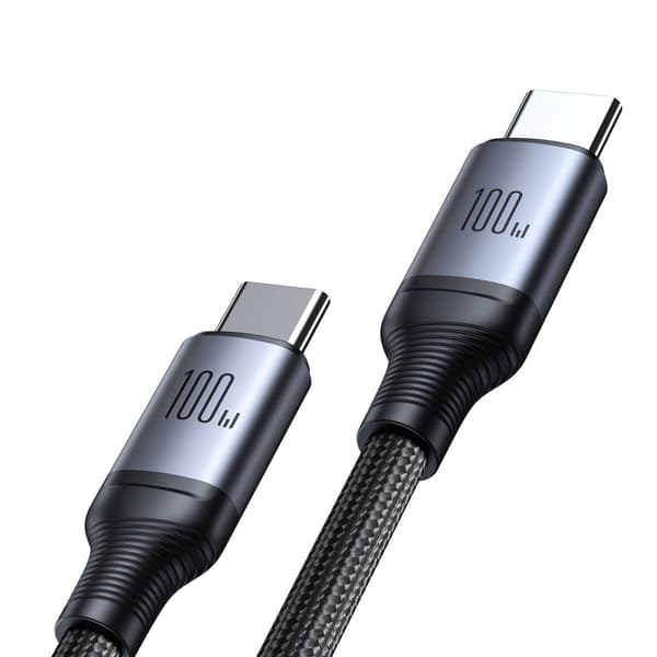 2i1 Speedy Series USB-C - 2x USB-C kabel 1,5m sort