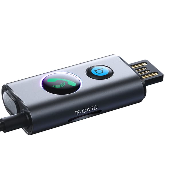 Bil trådløs lydsender mottaker USB AUX TF-kort JR-CB7 grå