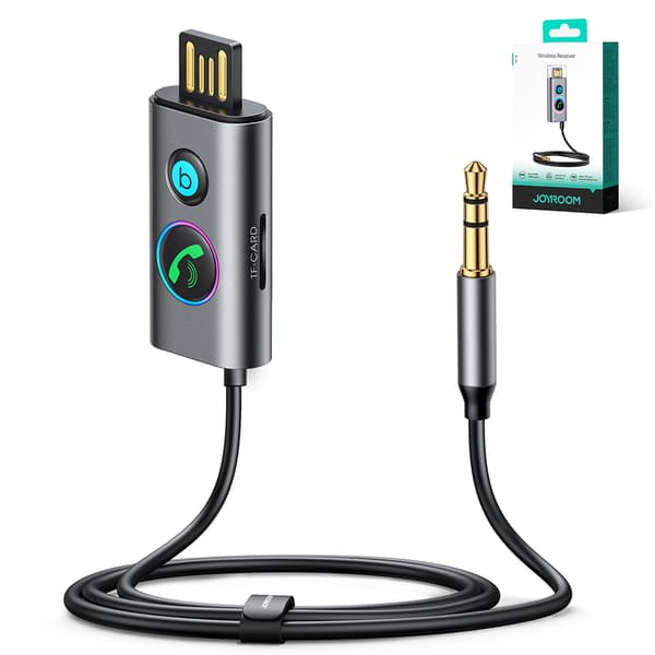 Bil trådløs lydsender mottaker USB AUX TF-kort JR-CB7 grå