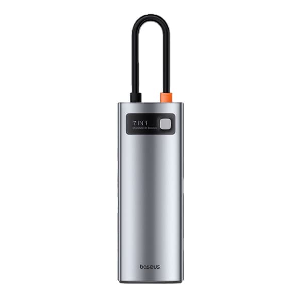 7i1 HUB Adapter Metal Gleam Series USB-C til USB-C PD 3x USB-A HDMI SD TF grå