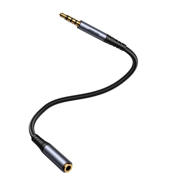 Stereo AUX Lydkabel Forlængerkabel 3,5mm Mini Jack 1,2m Sort