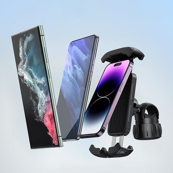QuickGo sykkeltelefonholder for styre, svart