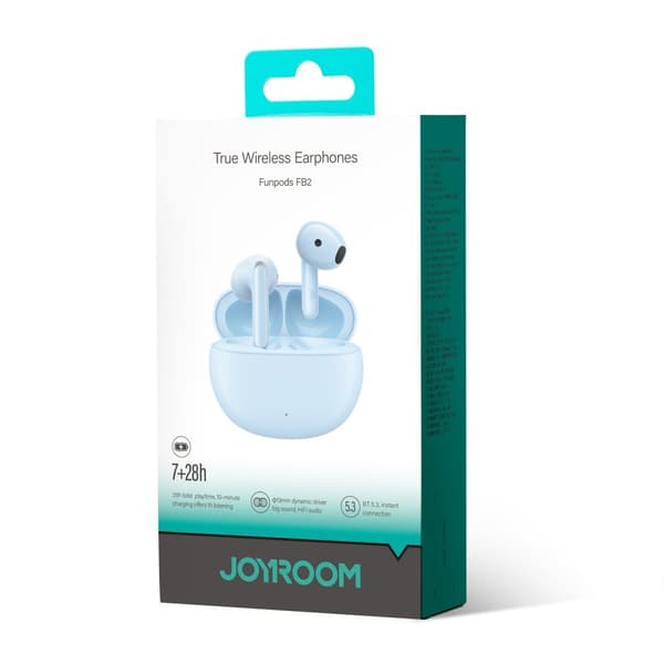 Funpods JR-FB2 trådløse øretelefoner, blå