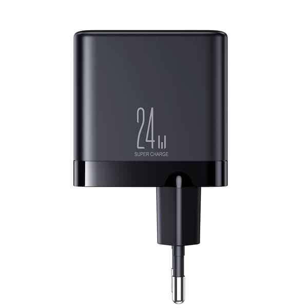 4x USB-A 24W 4,8A verkkolaturi, musta