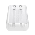 Miniatyrbillede 5 af 6: Mini powerbank 10000mAh med indbyggede kabler JR-PBC06 30W hvid