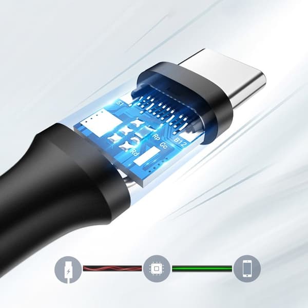 USB 3.0 - USB-C-kaapeli 3A 1m musta