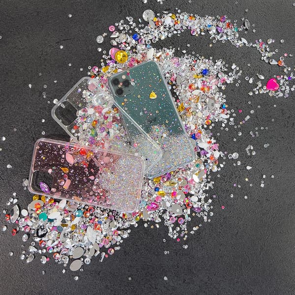 Skinnende etui med glitter til Xiaomi Mi 10T Lite Star Glittergrønn