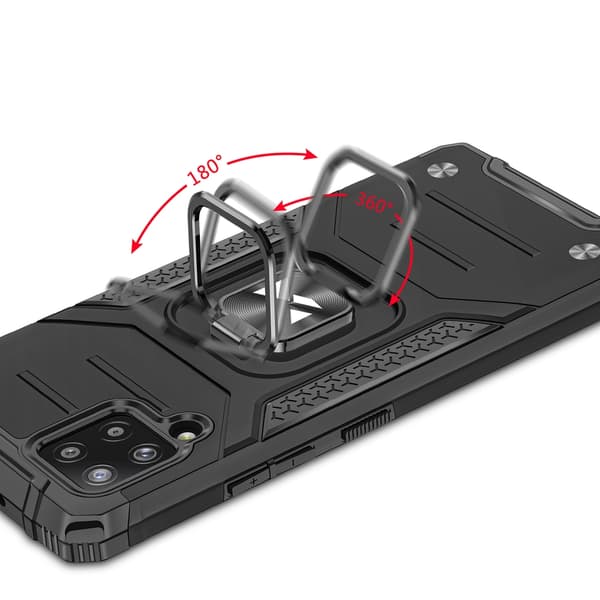 Pansret cover + magnetisk holder til Samsung Galaxy A42 5G Ring Panser rød
