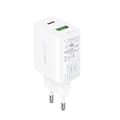 Miniatyrbilde 3 av 6: USB-C og USB 20W vegglader PPS PD QC 3.0 AFC FCP hvit