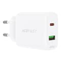 Miniatyrbilde 1 av 6: USB-C og USB 20W vegglader PPS PD QC 3.0 AFC FCP hvit