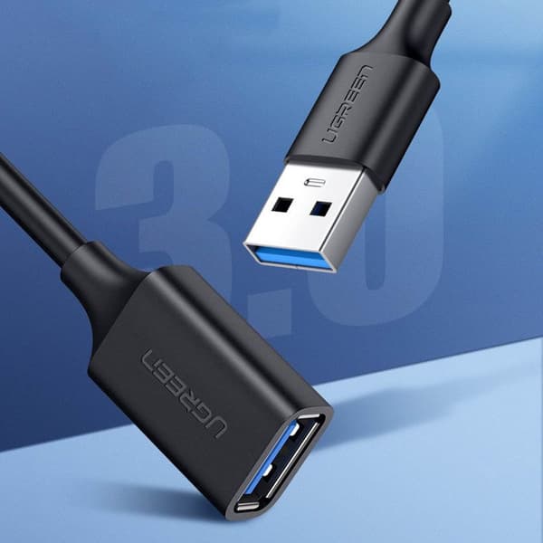 USB-A 3.0 5Gb/s skjøtekabeladapter 0,5m svart