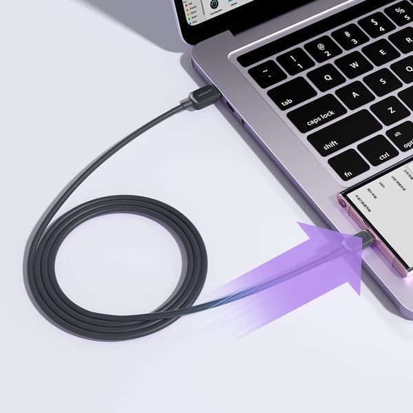 Kabel USB - USB-C 3A 1,2m svart