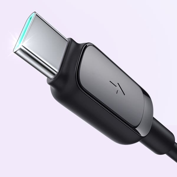 Kabel USB - USB-C 3A 1,2m svart