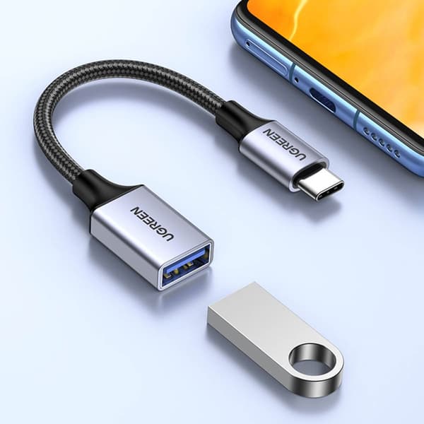 USB-C til USB-A 5Gb/s kabeladapter 15cm sort