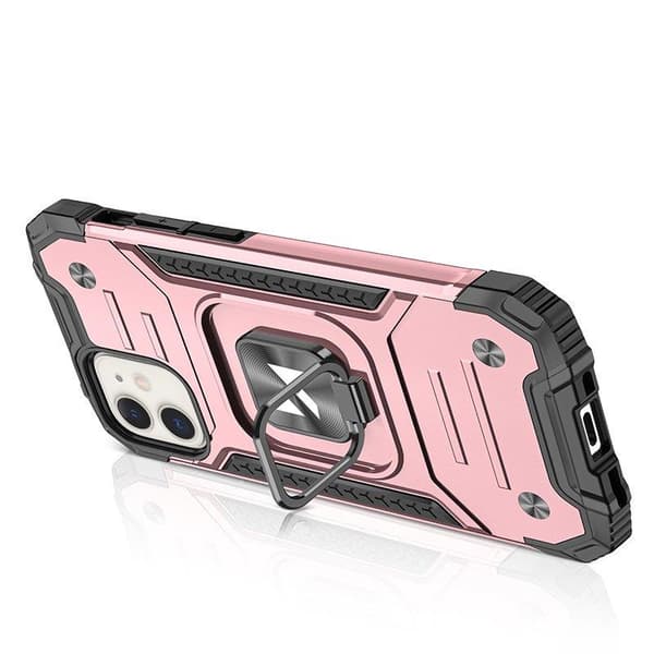 iPhone 14 kotelo, panssaroitu kansi, magneettipidike, sormus, kulta
