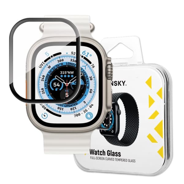 9H härdat glas med ram för hela skärmen på Apple Watch Ultra 49mm