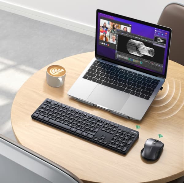 SET Trådløs datamus og tastatur 2,4Ghz svart