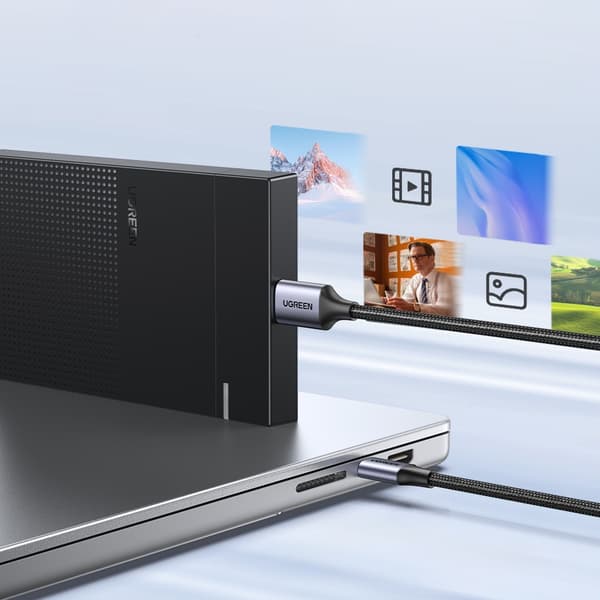 Kabel for SSD-stasjon USB-C - micro USB-B 3.0 5Gb/s 3A 1m grå