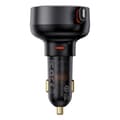Miniatyrbillede 1 af 7: Biloplader med udtrækkeligt kabel til iPhone Lightning USB-C 60W, sort