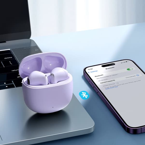 TWS Funpods Series JR-FB1 Bluetooth 5.3 trådlösa hörlurar lila