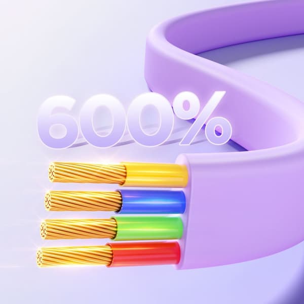 3in1 Colorful Series USB-A til USB-C / iPhone Lightning / microUSB uttrekkbar kabel 1m lilla
