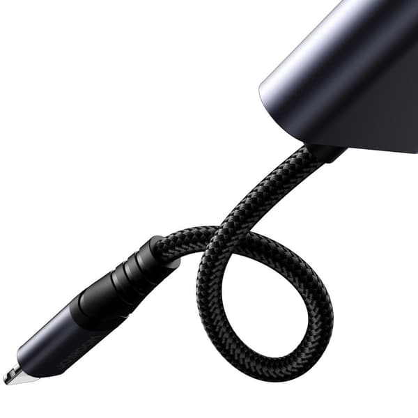 2-i-1-adapter iPhone-lader + Lightning-hodetelefoner / 2x Lightning Black