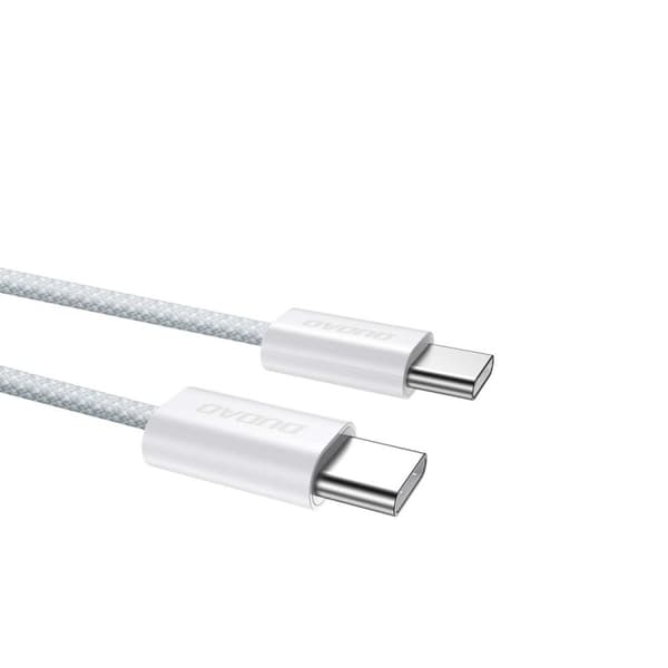 Slitstark UCB-C PD 60W kabel med kolfiberfläta, 1m, ljusblå
