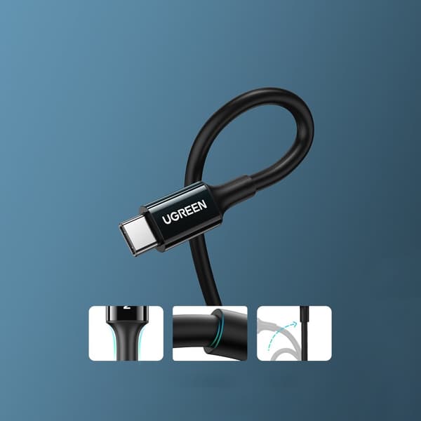 USB-C till USB-C kabel 480Mb/s 5A 1m svart