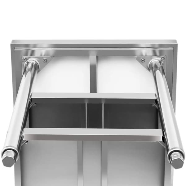Bord, sentral benkeplate i stål, 2 hyller, 100 x 60 cm, opptil 600 kg