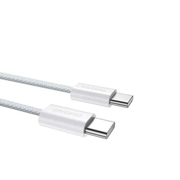 Slitstark UCB-C PD 60W kabel med kolfiberfläta, 2m, ljusblå