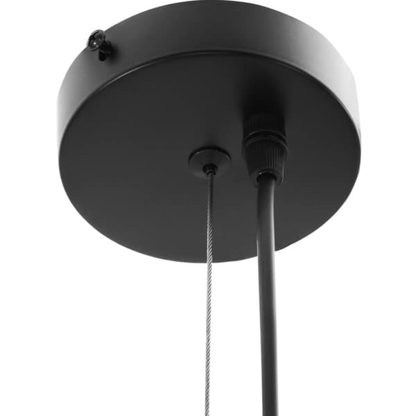 Moderne 1-punkts hengende lampe, kuppelform - svart og gull