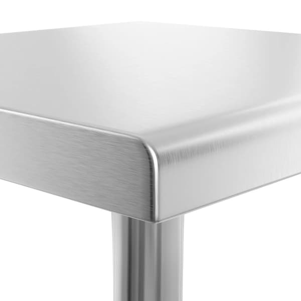 Bord, central bänkskiva i stål med hylla, 150 x 60 cm, upp till 230 kg