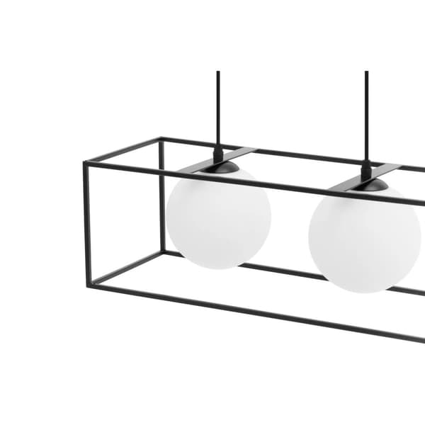 Moderne 4-punkts G9 loftslampe - glaskugler i ramme