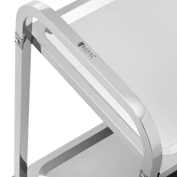 Catering servitørvogn for servering, 2 hyller, 95 x 50 cm, inntil 72 kg