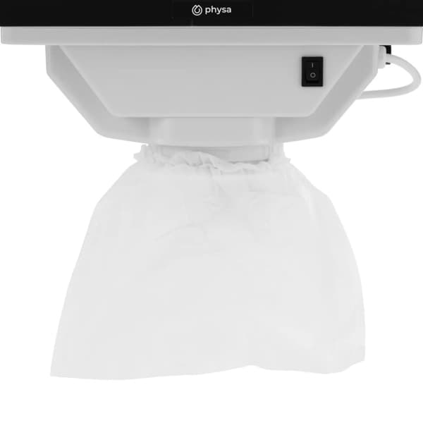 Skrivebord kosmetisk manikyrbord med støvabsorbent, sammenleggbart på hjul, 90 x 42 x 73 cm, hvit