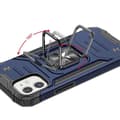 Miniatyrbilde 2 av 5: Pansret deksel til iPhone 14, Ring Armour magnetisk holder, blå