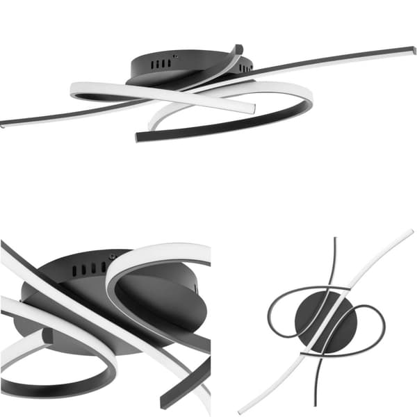Moderne LED-taklampe med fjernkontroll - sammenvevde linjer
