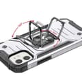 Miniatyrbillede 4 af 6: Pansret etui til iPhone 14, magnetisk holder Ring Armor, sølv