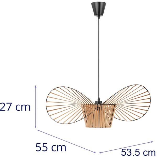 Boho 1-pisteinen E27 riippukattovalaisin - hattu