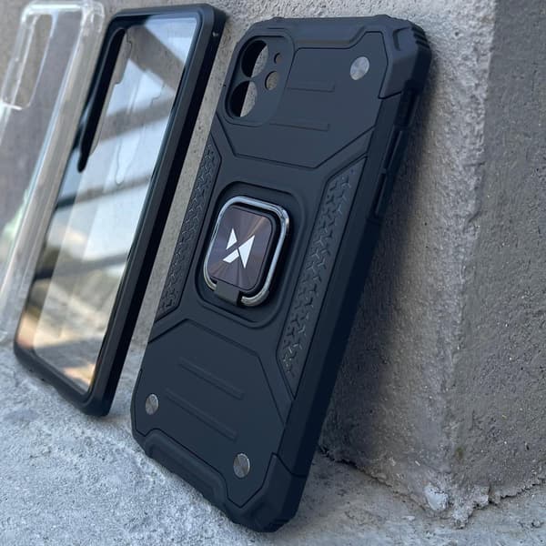 Panssarikotelo iPhone 14 Pro Maxille, Ring Armor magneettipidike, sininen